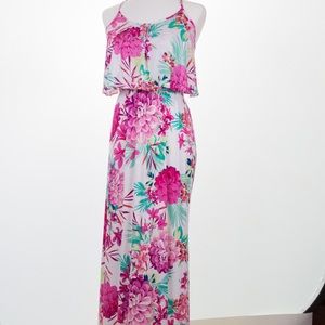 Candie’s NWT Topical Flowers Maxi Dress